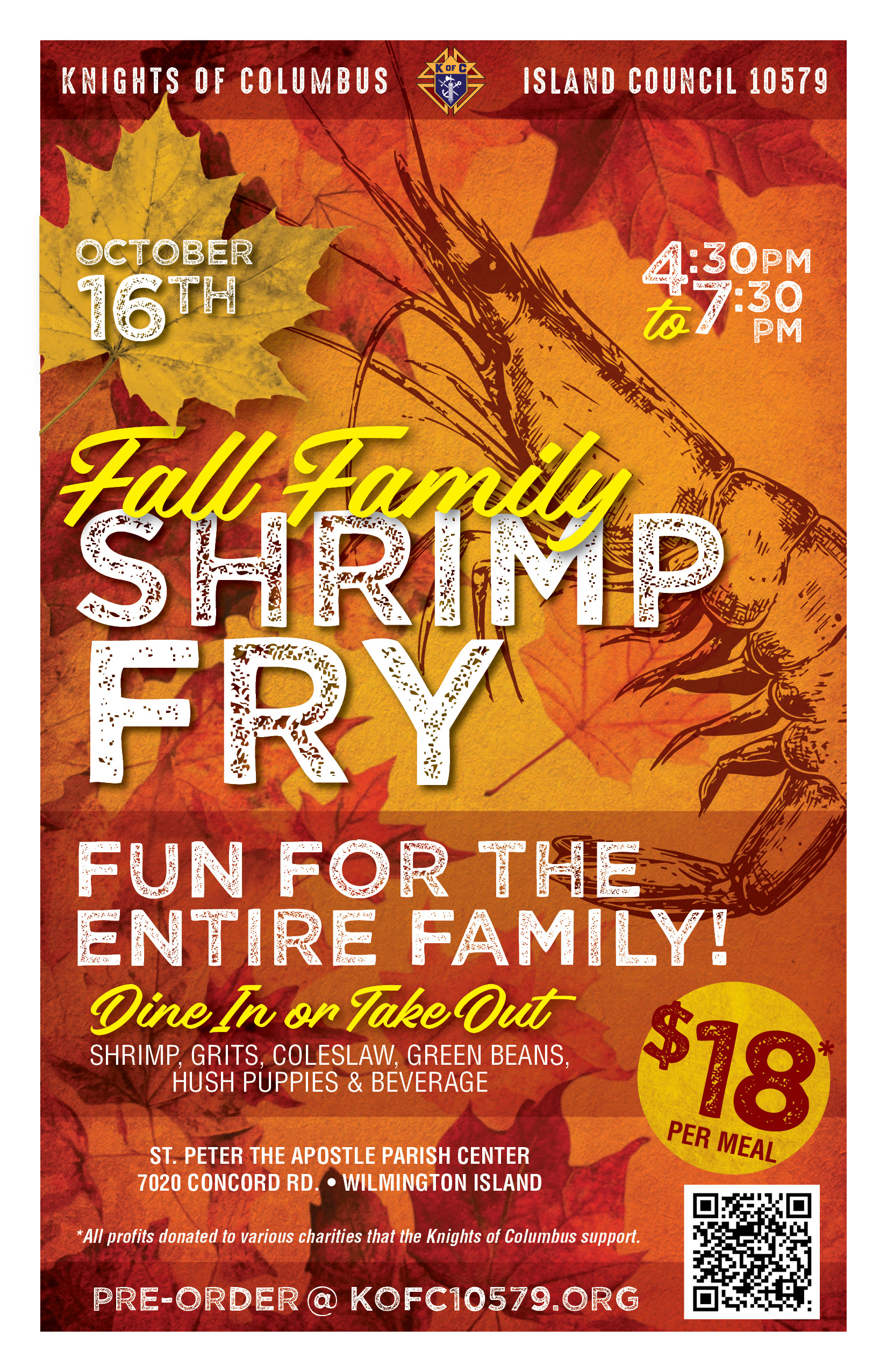 Delicious shrimp dinner